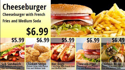 Digital signage restaurant