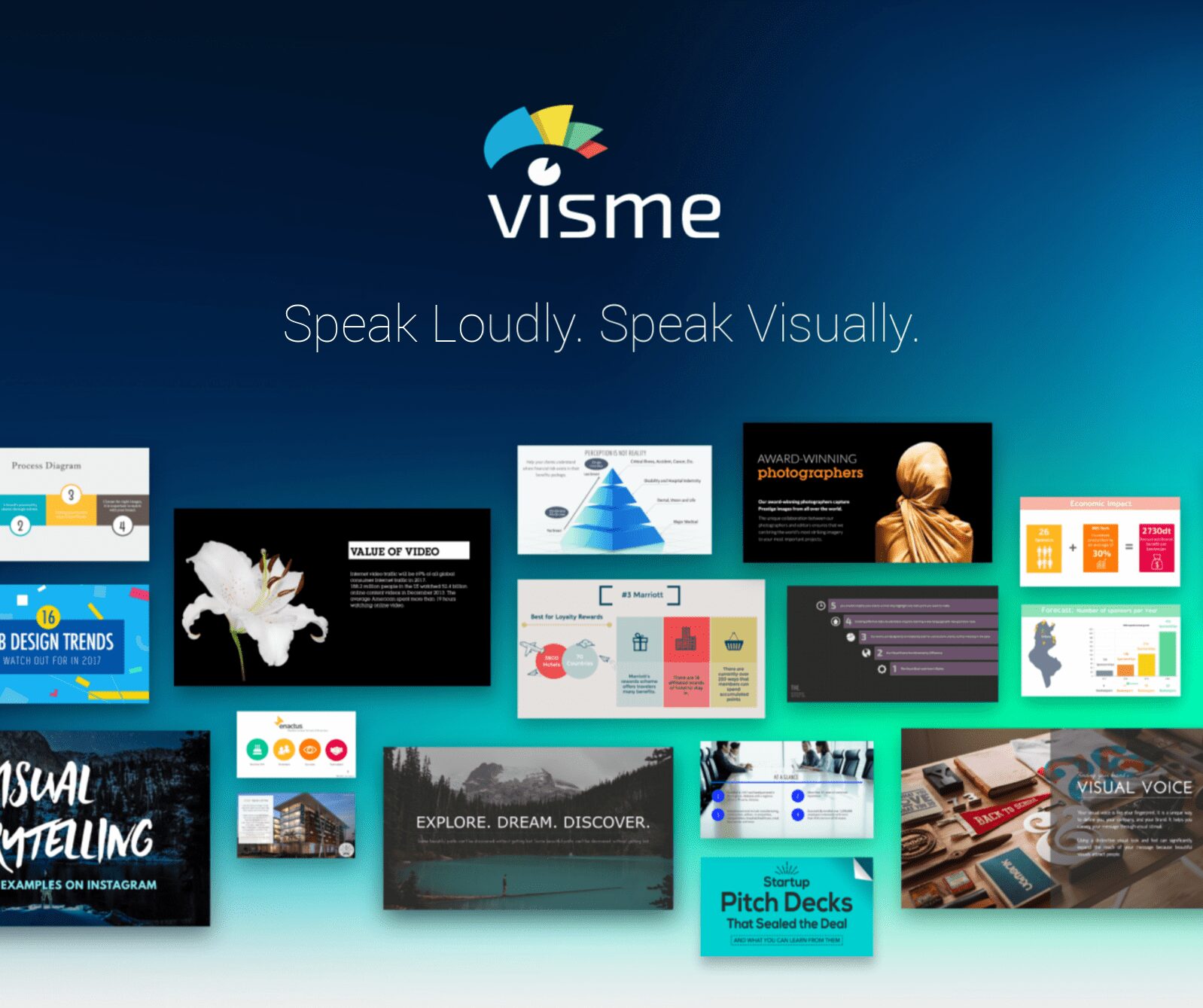 Create interactive visuals with Visme