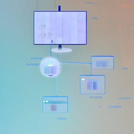 AI system analyzing large datasets of medical data to identify patterns