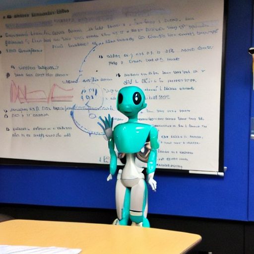 deepai-a-cute-blue-alien-teaching-a-class-about-artificial-intelligence deep ai - A cute, blue alien teaching a class about artificial intelligence